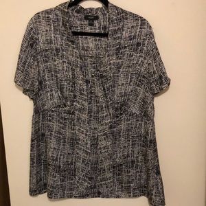 Alfani Tie Neck Silk Blouse 18W